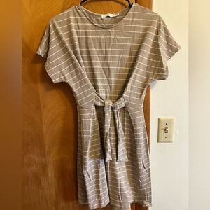 Striped Tan Dress
